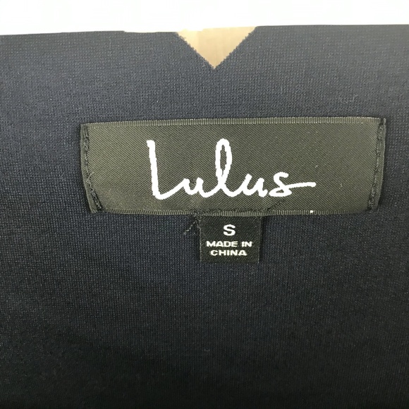 Lulus Tip The Scallops Blue Dress Small 3/4 Sleeve - Picture 4 of 5